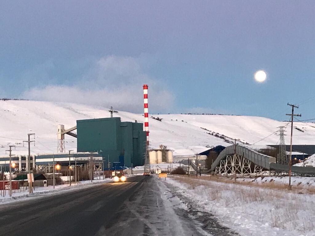 Río Turbio en invierno, Ruta 40